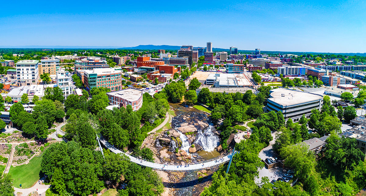 A city viewed from above