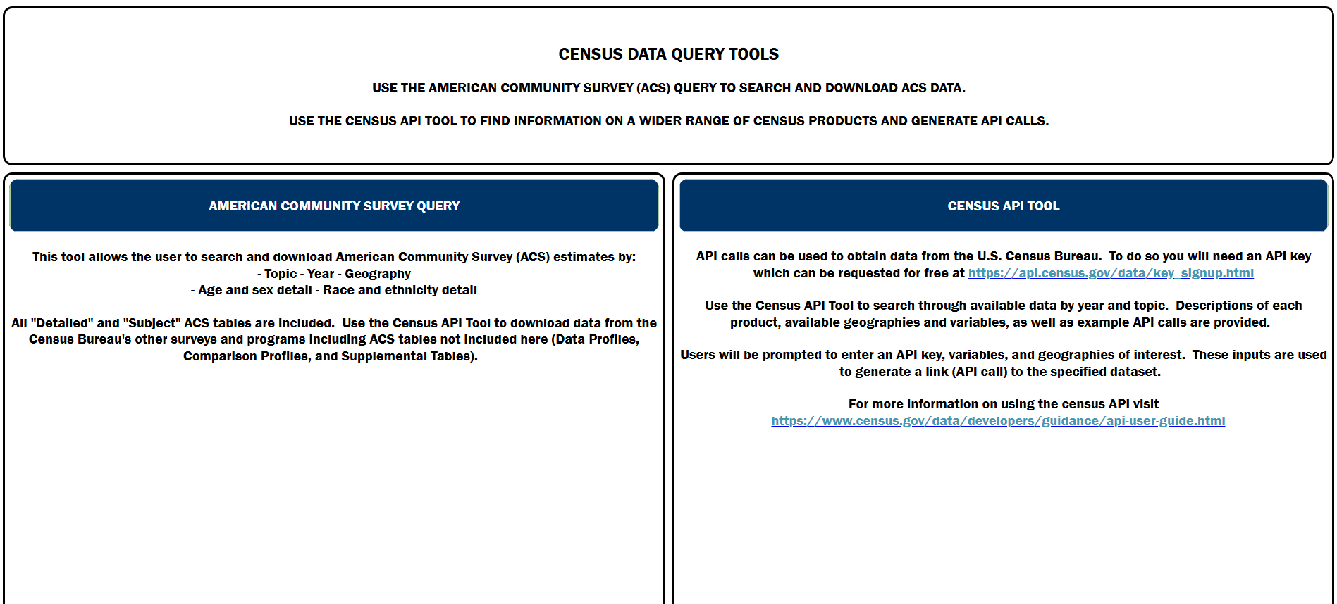 Census Query Tools Image